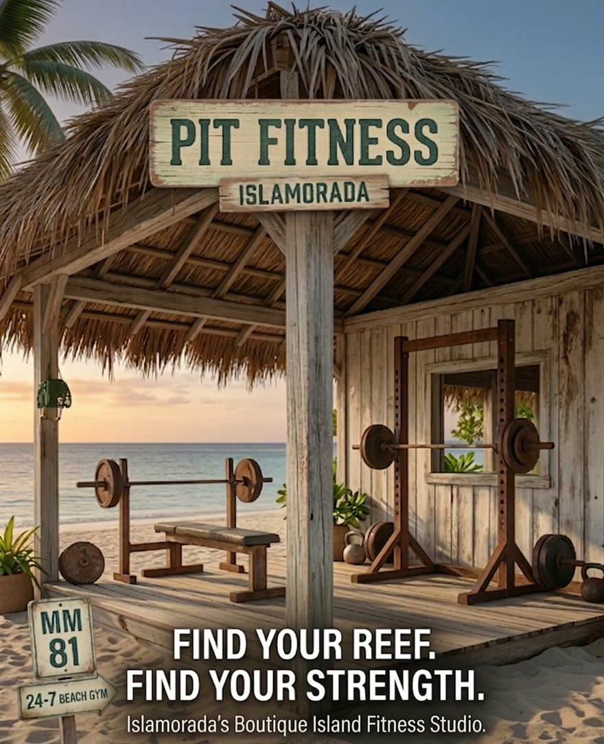 Pit Fitness gym exterior — the beach shack in Islamorada, Florida Keys