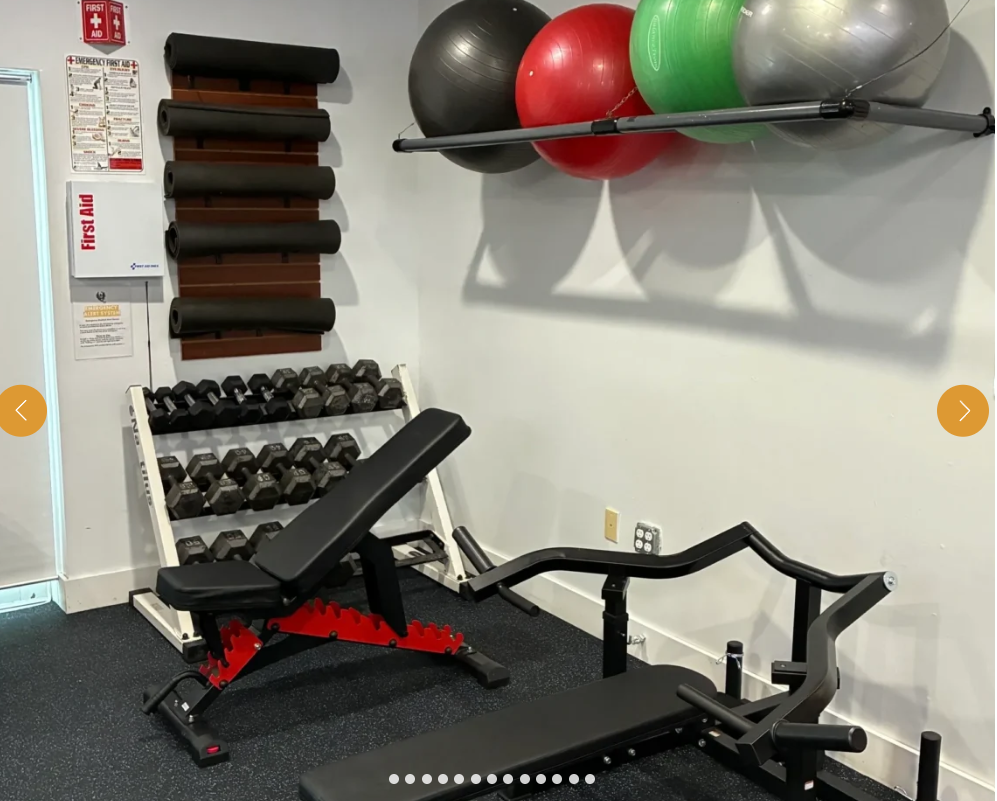 Weight benches at Pit Fitness - boutique gym in the Florida Keys
