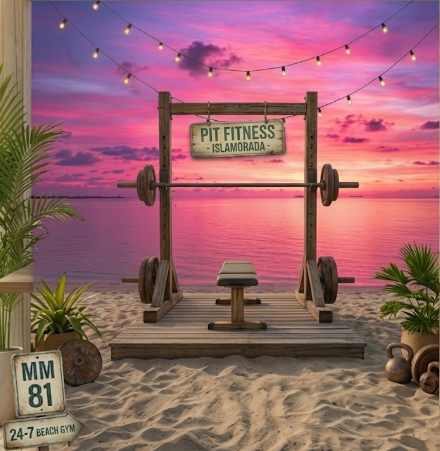 Islamorada Florida Keys beach and gym exterior